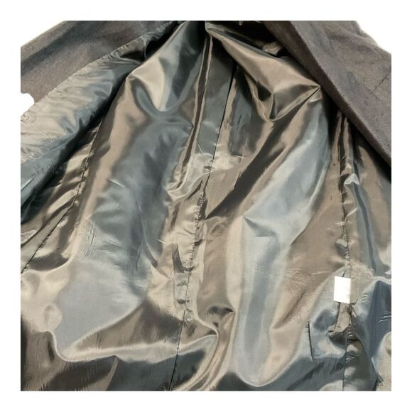 Harris Wallace Women's Vintage Black 100% Linen Blazer Jacket Size Petite - Picture 4 of 13